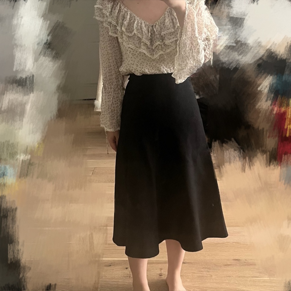 Zara Knit Midi Skirt